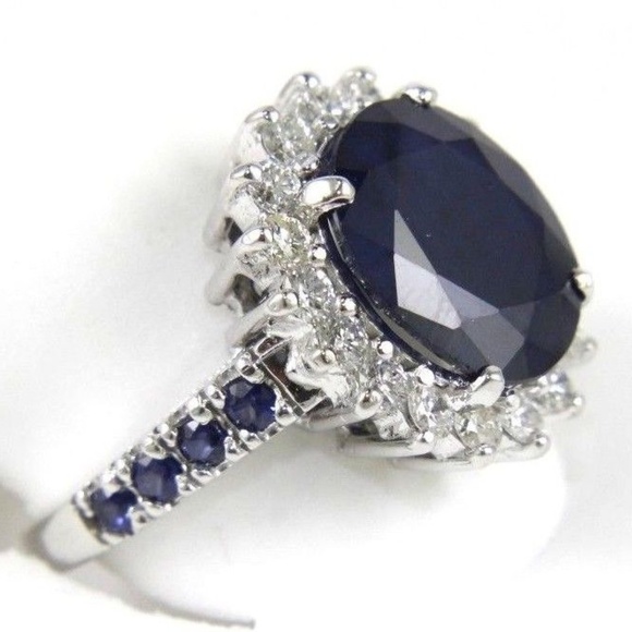 Jewelry - Saphire w/Diamond & Sapphire Accents 6.50Ct 14k WG
